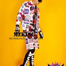 Bigbang СТИЛЬ Nightclue певец DJ chi dragon GD белый цвет логотип значок хип-хоп бейсбольная форма куртка Костюмы S-4XL