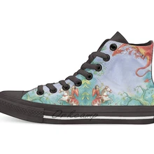 Рыцари и драконы Повседневная Высокая холщовая обувь кеды для Прямая