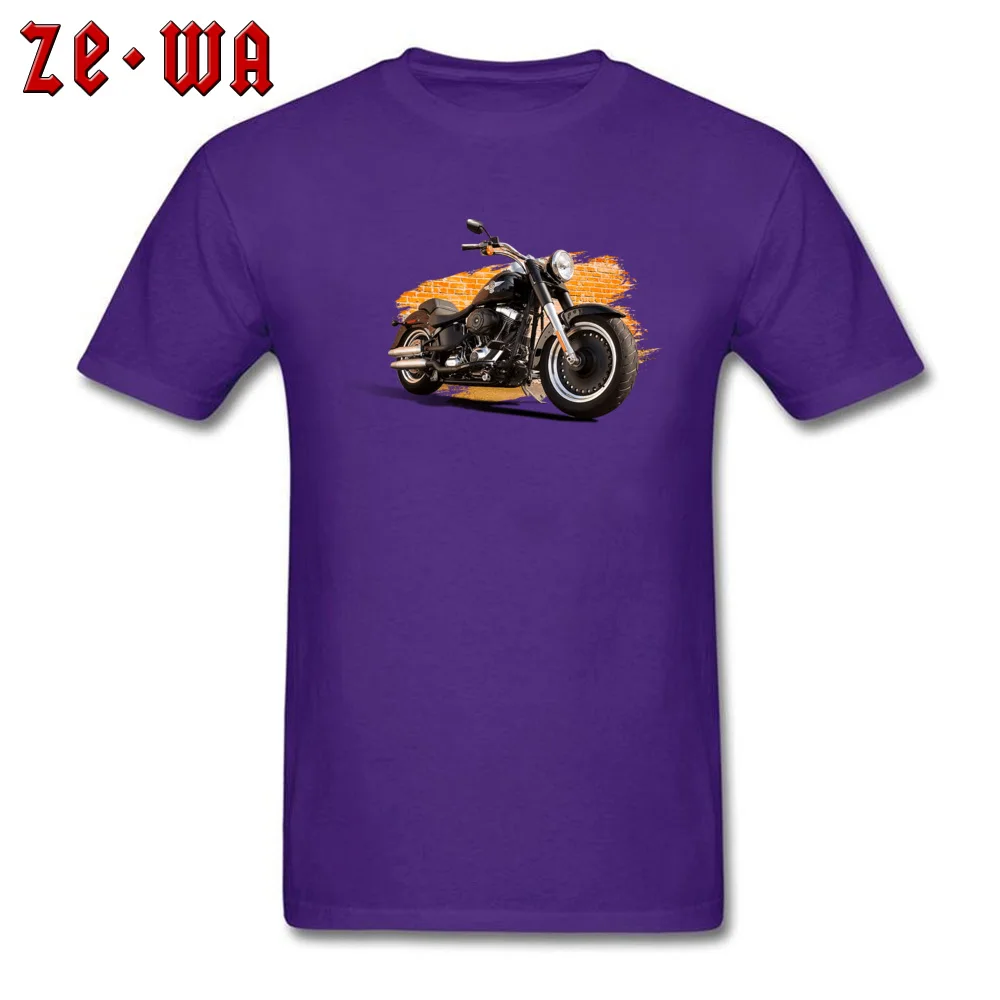 Vintage Motorcycle Tops & Tees New Design Round Collar Funny Short Sleeve 100% Cotton Mens T Shirts Casual T Shirt Vintage Motorcycle purple