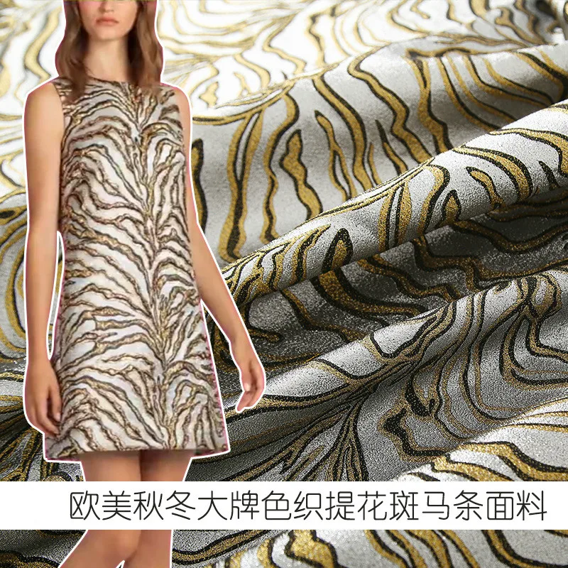 

Europe and the United States three-dimensional yarn-dyed jacquard fabric spring and summer dresses costumes clothing cloth