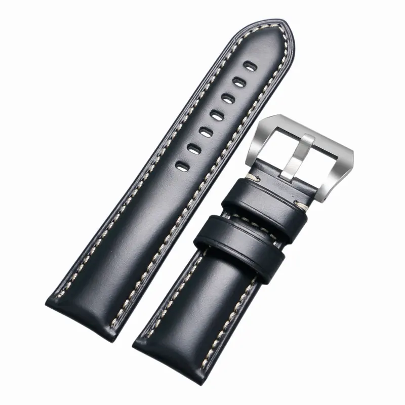 Prix pour Haute Qualité Noir/Brun/Café 24mm/26mm Durable Hommes Femmes En Cuir Véritable Montres Bracelet De Montre bande Boucle Prix pour Haute Qualité Noir/Brun/Café 24mm/26mm Durable Hommes Femmes En Cuir Véritable Montres Bracelet De Montre bande Boucle