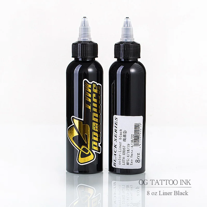 Og Tattoo Ink Set 8oz 250ml/bottle Black Ink Tattoo Permanent Makeup Microblading Pigment Dynamic Materials For Tattoo Color - Color: Liner Black 8oz