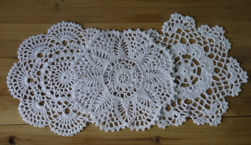 100/% Coton-Lot de 4 Handmade Crochet Coasters