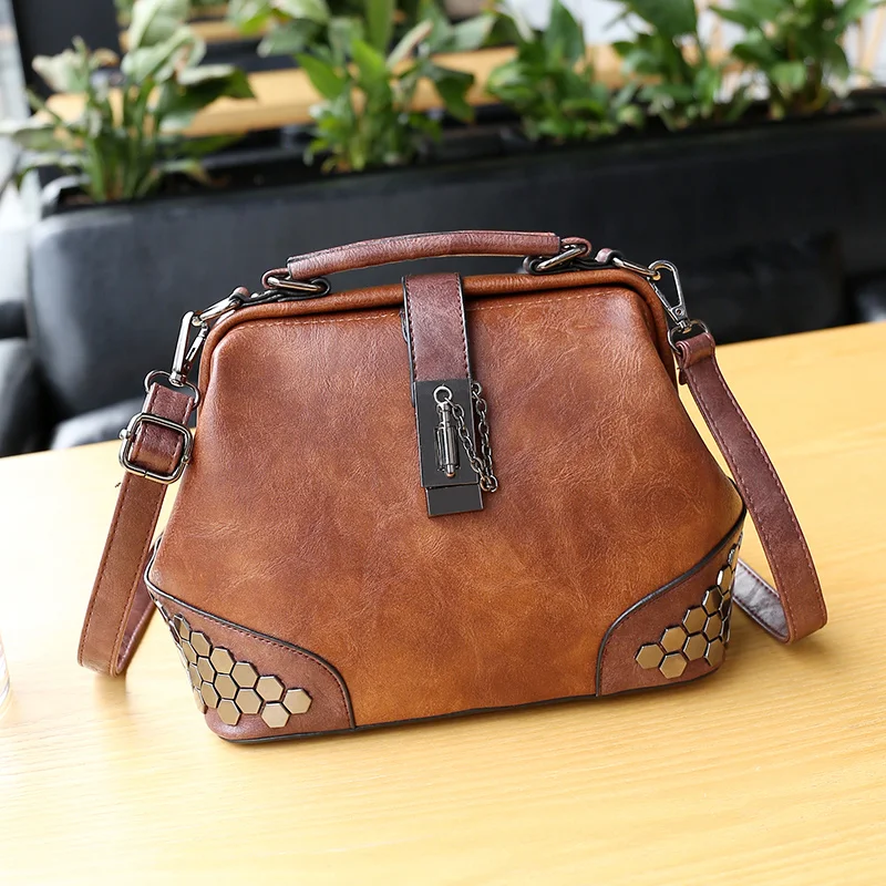 Gykaeo New 2018 Summer Fashion Style Rivet Doctor Tote Bag Luxury Gykaeo New 2018 Summer Fashion Style Rivet Doctor Tote Bag Luxury Handbags Women Bags Designer Anti Thief Shoulder Messenger In Top Handle From
