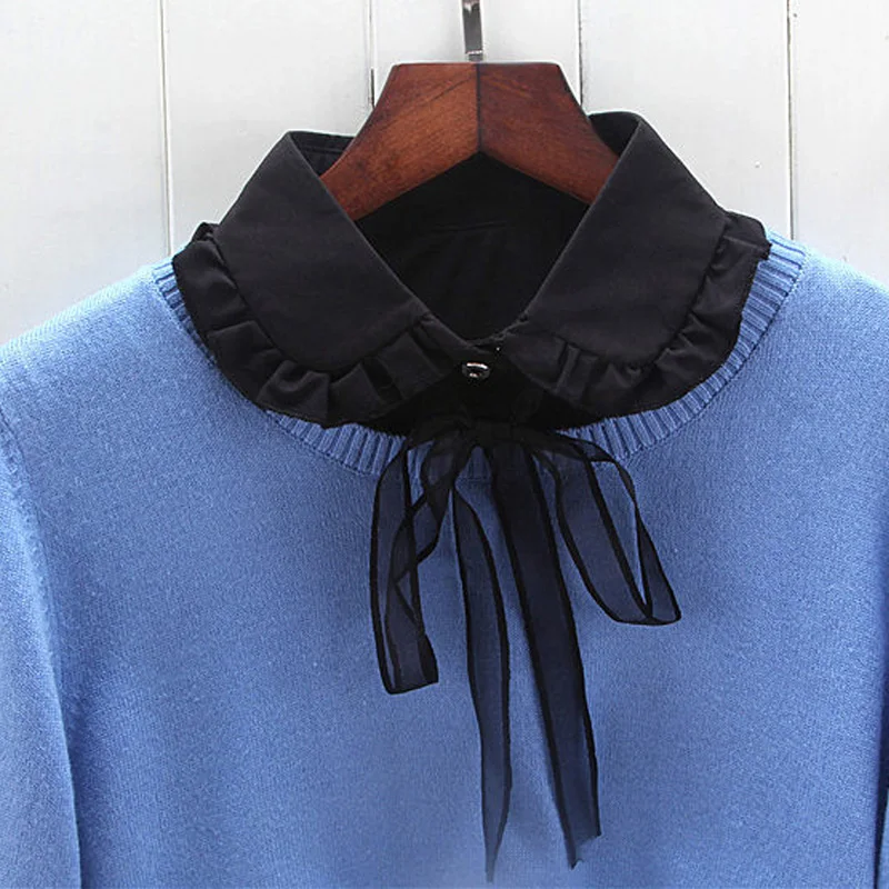 Съемный воротник кружевная рубашка с фальшивым воротником бантом отворотом