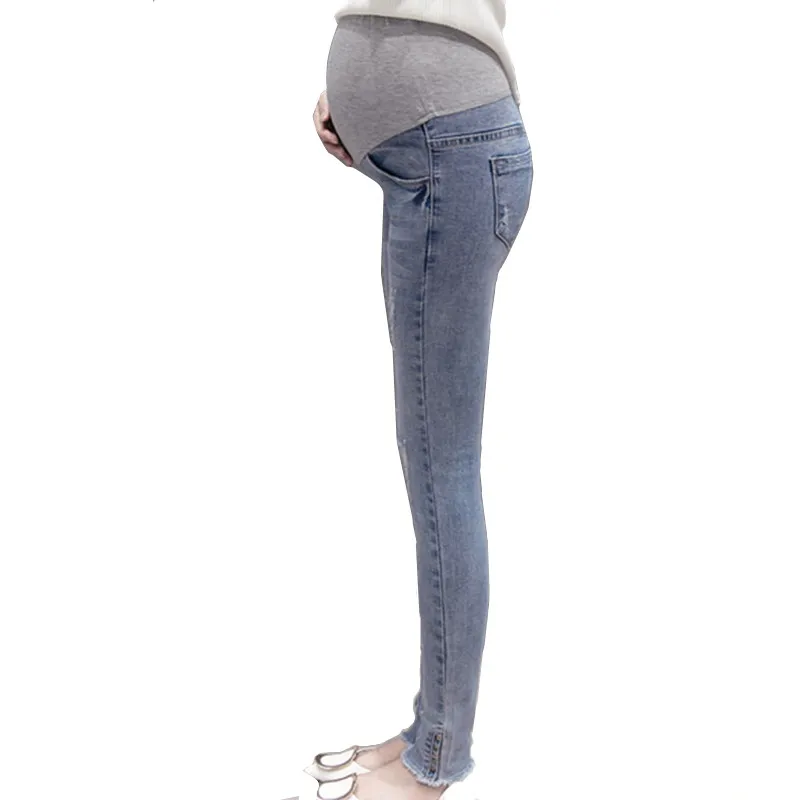 Elastic Waist Cotton Maternity Jeans Pregnancy Pants Clothes For Pregnant Women Legging Spring