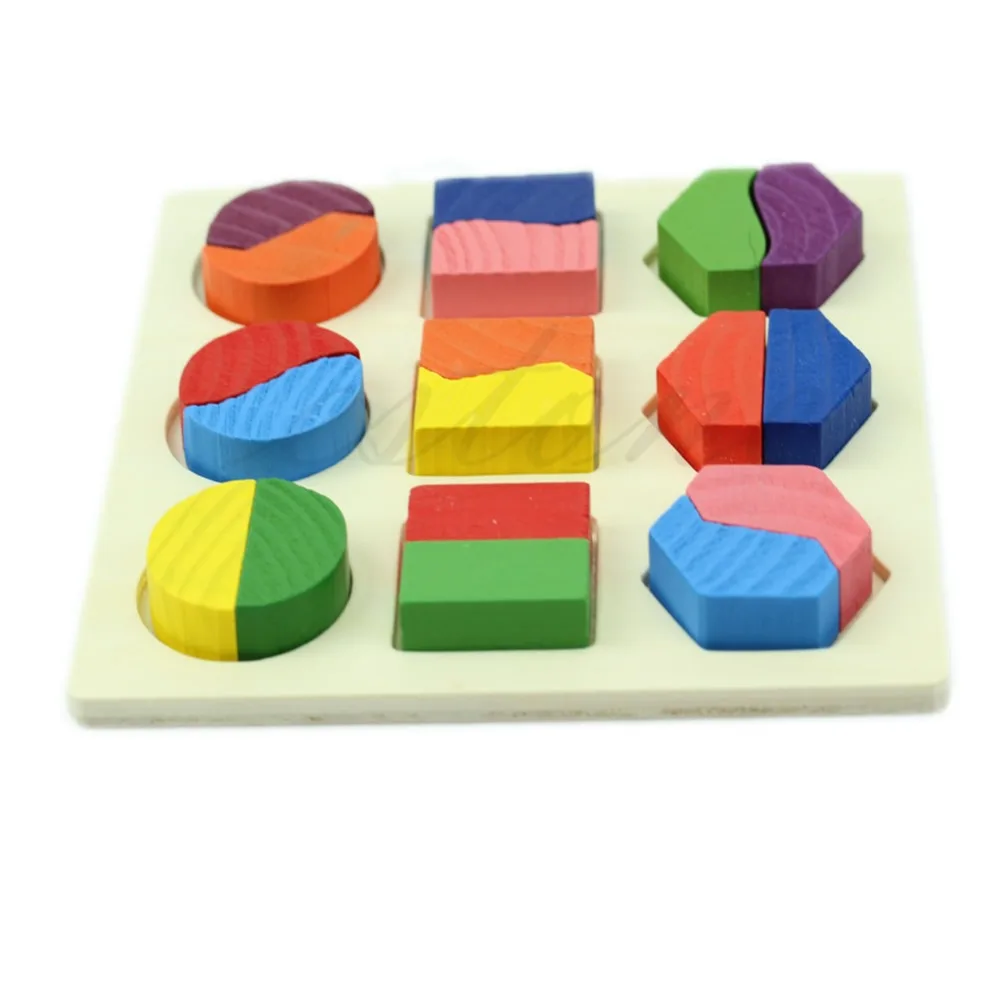 

Kids Baby Montessori Puzzle Early Wooden Learning Educational Toy Geometry Assemblage