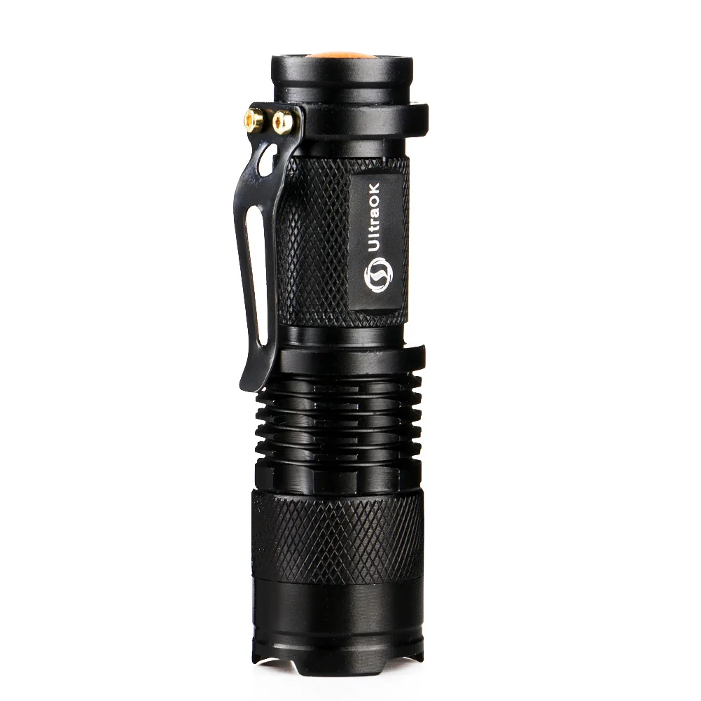 Мини Q5 фонарик 2000 люмен светодиодный фонарик масштабируемый светодиодный фонарь penlight для AA/14500 Высокое качество Черный
