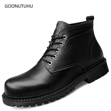 2019 winter fashion men's boots military casual shoes genuine leather cow boot plus size black shoe man ankle snow boots for men цена 2019 winter fashion men's boots military casual shoes genuine leather cow boot plus size black shoe man ankle snow boots for men цены онлайн