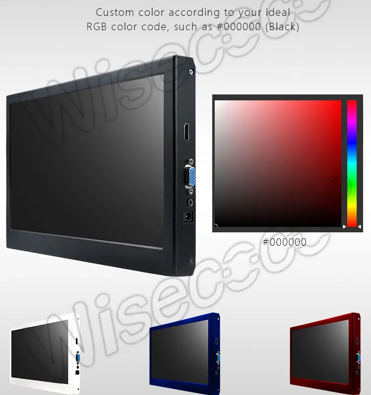 1920x1080 ips 11,6 дюймов lcd HD монитор компьютер ПК дисплей цветной экран монитор безопасности с динамиком HDMI VGA USB