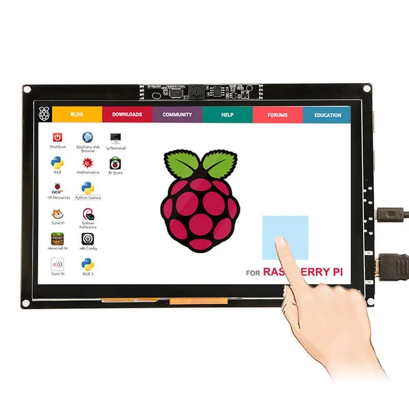 Elecrow 7 inch 1024 X 600 Capacitive Touch Screen with 720P Camera for Raspberry Pi MacBook Pro Windows 10 LCD Module Display 3 in 1 semi rigid usb endoscope camera 5 5mm ip67 waterproof snake camera with 6 led for windows