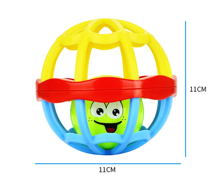 Погремушку переходящий мяч-игрушка рука мягкая Качая Белл мяч для маленьких Прорезыватель-Игрушка Walker многоцветные деятельность