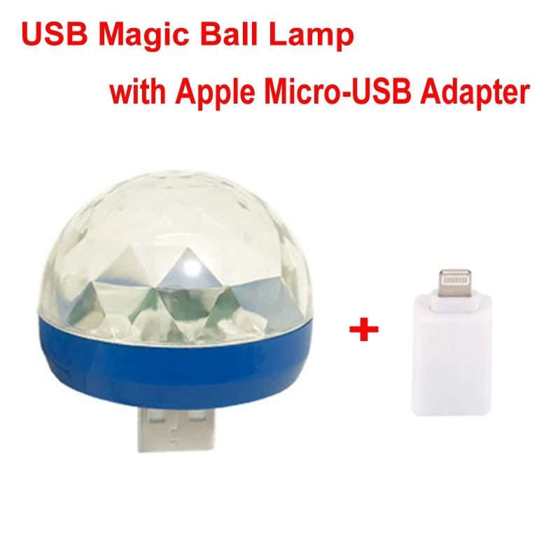 USB фонарь для дискотеки Adeeing светодиодный вечеринки портативный хрустальный