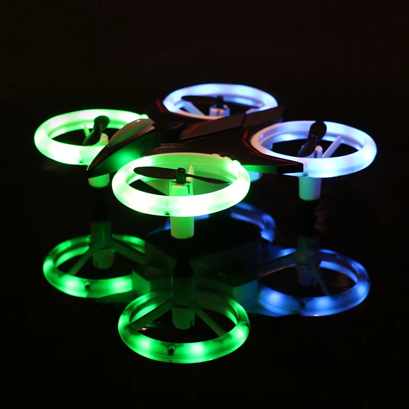 

Mini Drone with Fancy LED Night Light RC Quadcopter Stunning Light Micro Drone Remote Control Helicopter Kid Toys Nano Drone D6