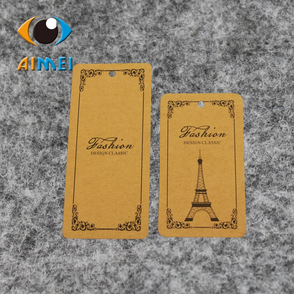 

Free Shipping 100pcs Brown Blank Kraft Paper Marked Blank Card Hand Draw Tags Labeled Card
