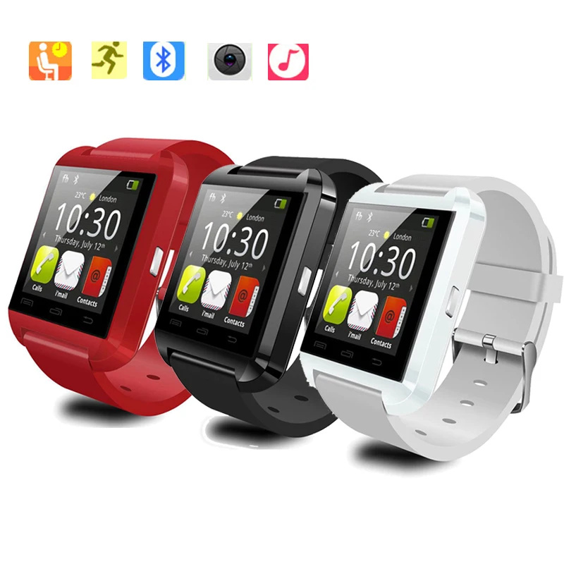 

Sport U8 Smart Watch Bluetooth For iPHone For Samsung Android IOS Phone Touch Screen Camera Support TF Card Handsfree Call