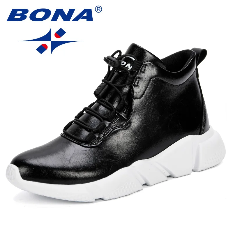 

BONA New Arrival Women Shoes 2019 Popular High Upper Students Flat Women Ankle Boots Comfortable Soft Light Shoes Feminimo