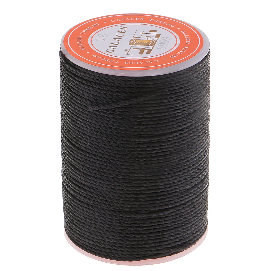 5 Rolls 55M 0.8mm Durable Round Waxed Thread Wax String Leather Sewing Stitching Jewelry Craft
