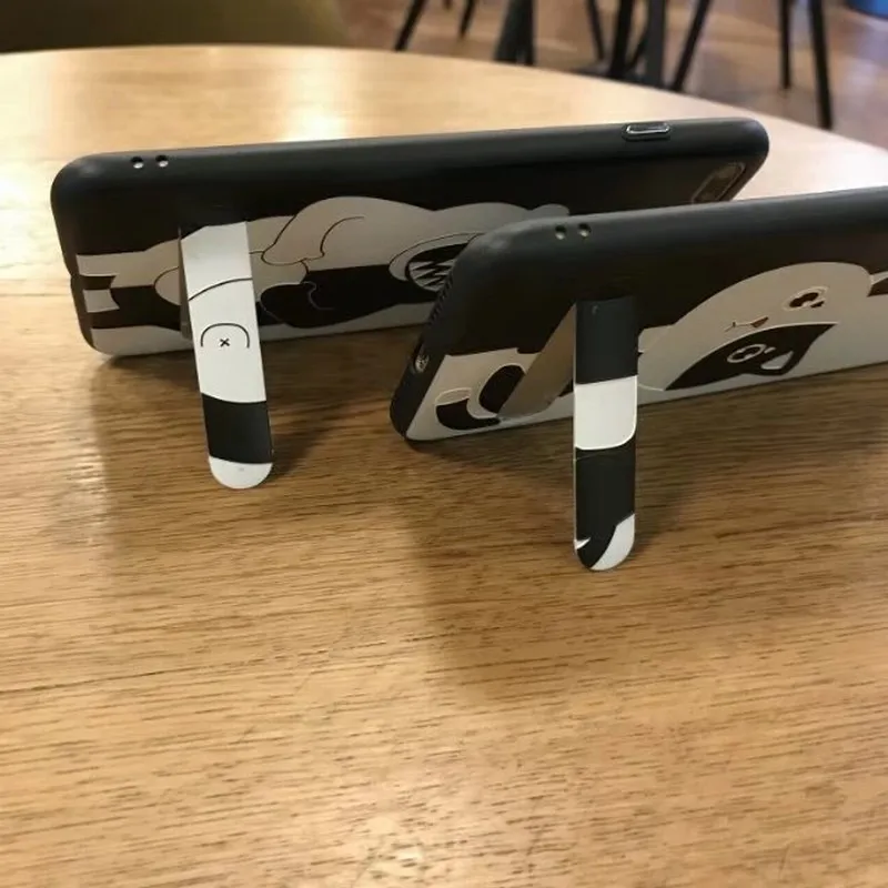 Portefeuille For iPhone 7 Plus Case Cartoon Cute Invisible Kickstand Holder Back Cover For Apple iPhone 6 S 6S 6plus Accessories (6)