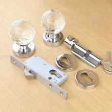 Устойчивая к кинетической энергии импортная двухсторонняя сферическая Хрустальная ручка раздвижная дверь кухни и туалета Кристалл специальный замок дверной замок