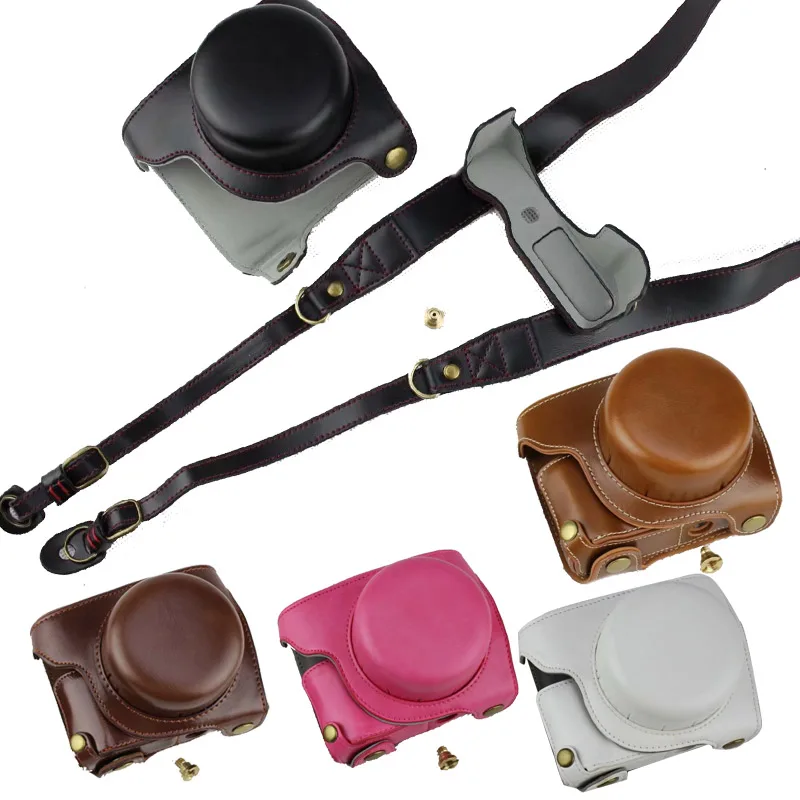 Luxury PU Leather Camera Case For Panasonic LUMIX GF10 12 32mm Lens