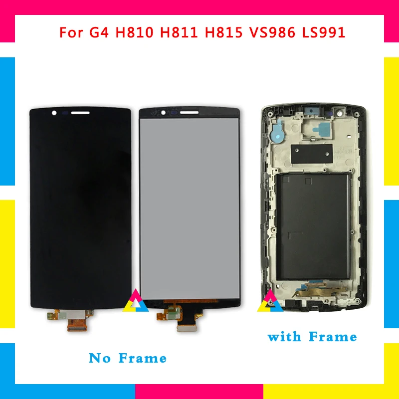 

LCD Display Screen With Touch Screen Digitizer Assembly For LG G4 H810 H811 H815 VS986 LS991 Black No Frame or with Frame