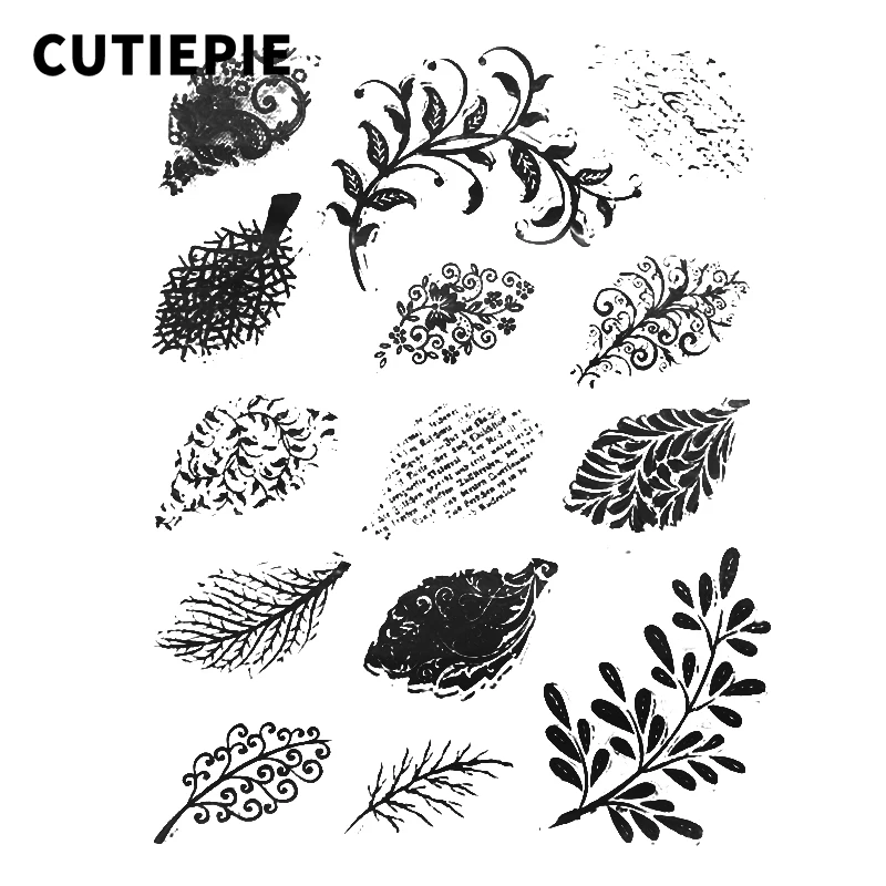 

Various Delicate Leaves Transparent Rubber Clear Stamps for Scrapbooking Photo Album DIY Decorative Card Making Stencils Crafts