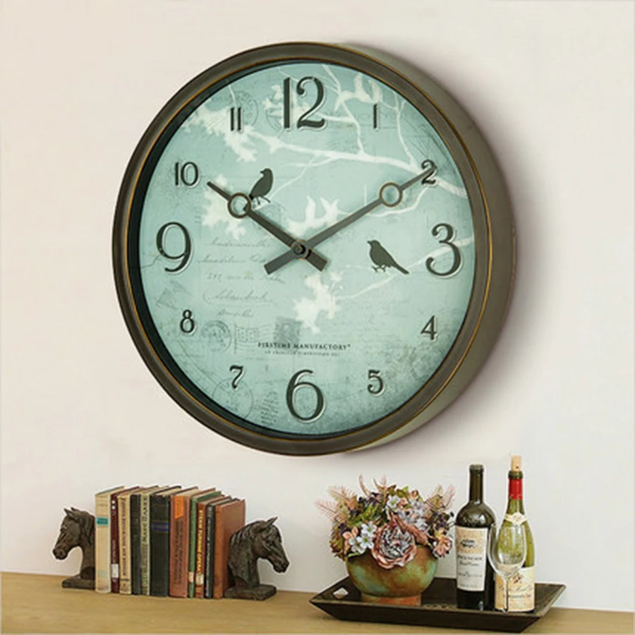 

Beautiful Wall Clocks Home Decor For Bedroom Nordic Retro Silent Wall Clock Sticker Jam Dinding Unik Kids Wall Clock Mute 50CW29
