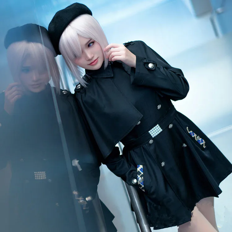 Cosplay Costume Mash Kyrielight/Matthew Kyrielight Cos Anime Fate/Grand Order Female Black Uniform Dress+cloak+belt+hat |