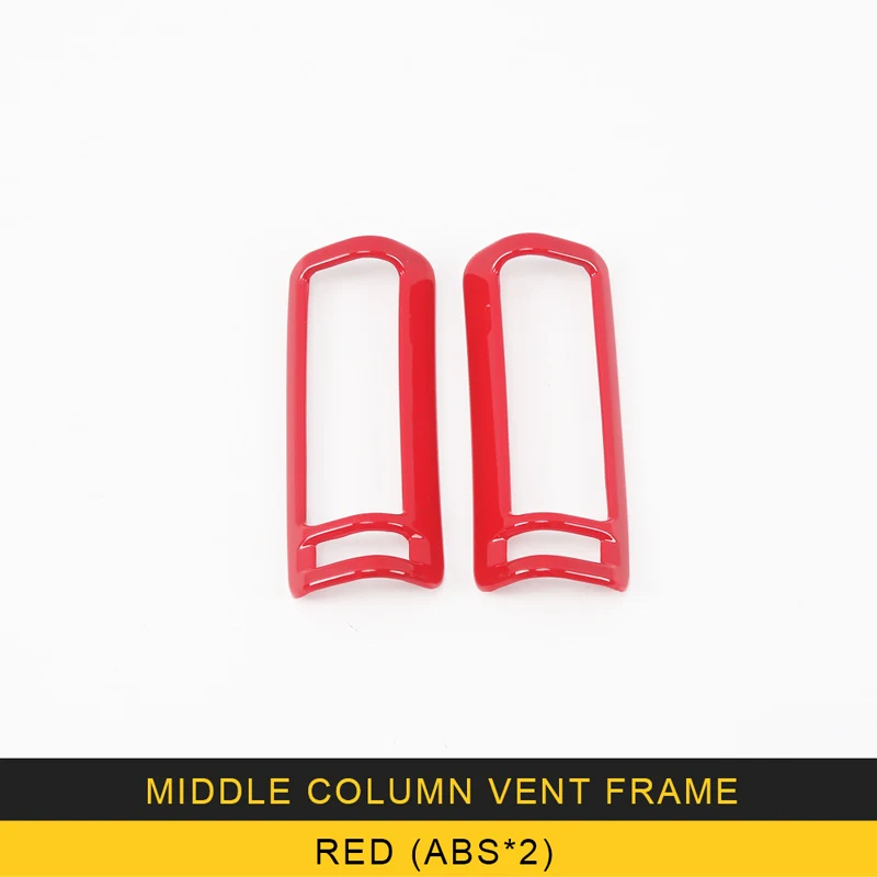 GELINSI For Porsche Cayenne Auto Middle column vent frame Stickers Cover Interior Accessories Car - Название цвета: Red X2