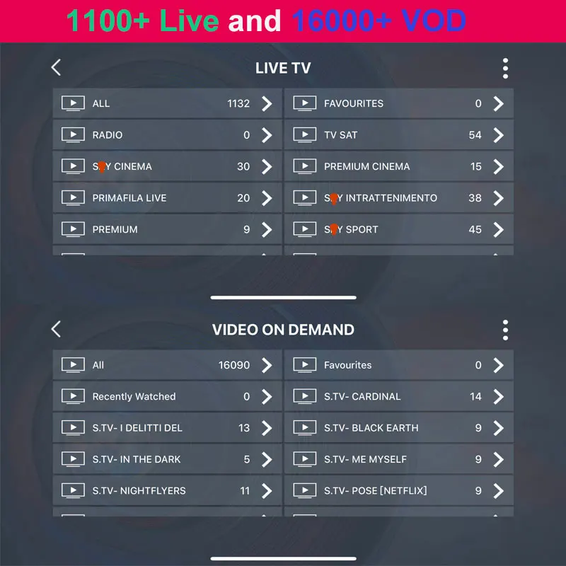 French ES Spanish Netherlands/Arabic IPTV subscription Support Android tv m3u enigma2 mag250 TV box 1100+Live and Vod supported