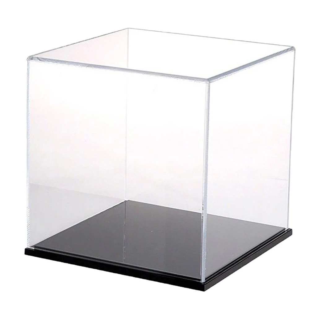Homyl 2 PCS Height Clear Music Box Display Show Case Box Perspex Dustproof Protection for Anime Figures Doll Model Figurine Collection Holder