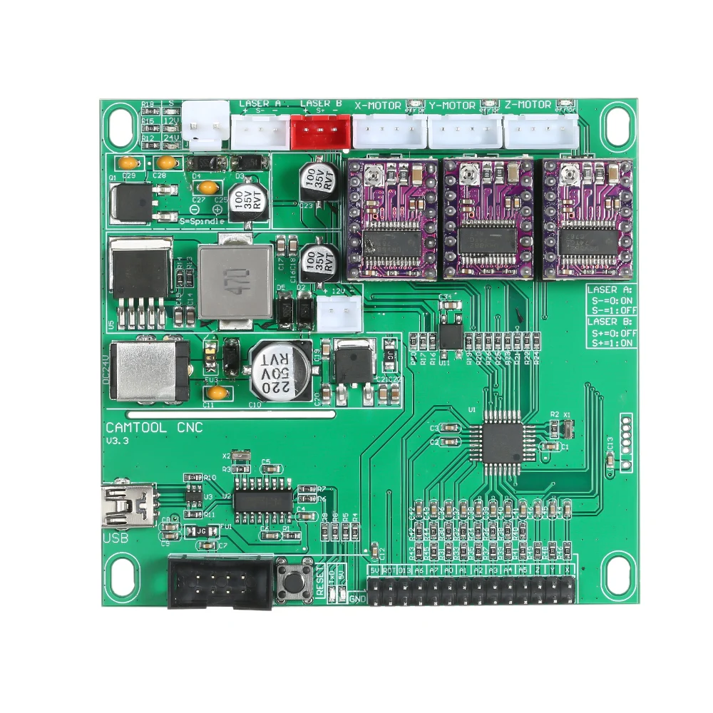 

150W/300W GRBL 3 axis control cnc engraving machine control board laser engraving machine board USB port CNC Control Board