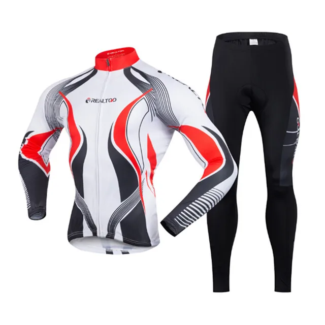 Men Breathable Long Sleeve Riding Clothes Suit Cycling Set MTB Bike ...