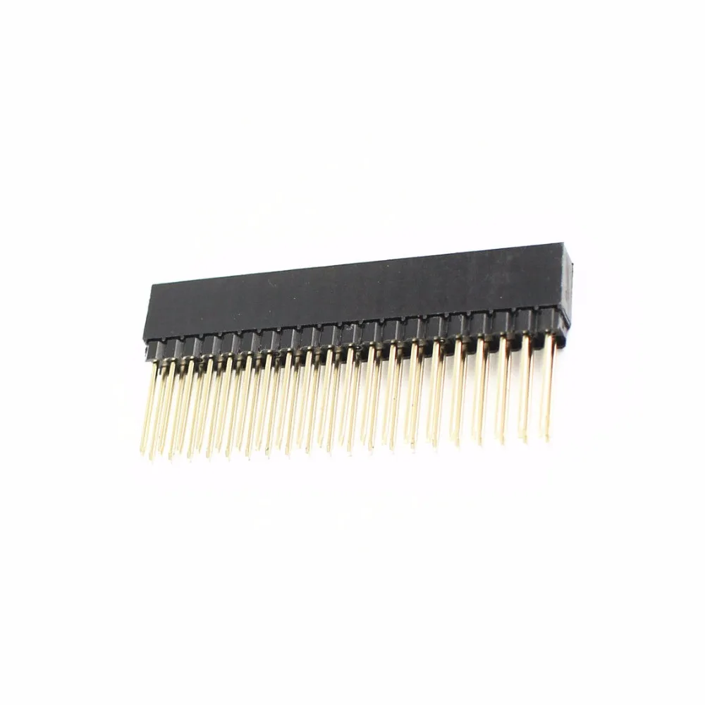 

5 Pcs PC104 2.54mm Pitch 2x20 Pin 40 Pin Female Double Row Long Pin Header Strip