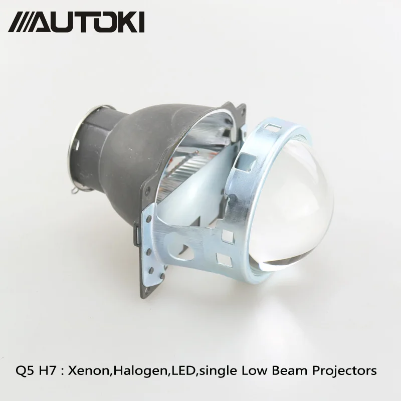 AUTOKI автомобильный Стайлинг проектор Объектив 3 дюймов Q5 Koito Bi-xenon HID Bi-xenon проектор Объектив один луч с помощью H7 светодиодные лампы/ксеноновая лампа