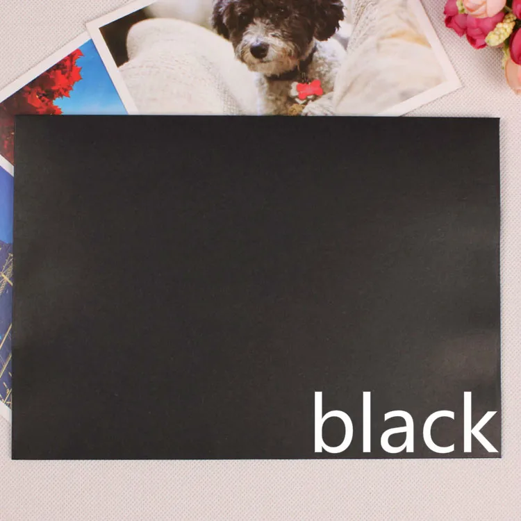 230*162 мм, 7 цветов, винтажный красный конверт в западном стиле, А5, пустые банкноты, бизнес Пригласительные открытки, подарочная сумка - Цвет: 150g black