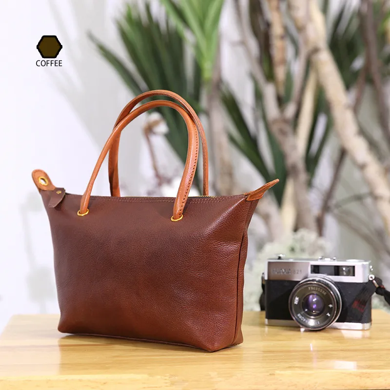 PNDME vintage fashion genuine leather ladies handbag simple daily outdoor high quality cowhide women's shoulder crossbody bags