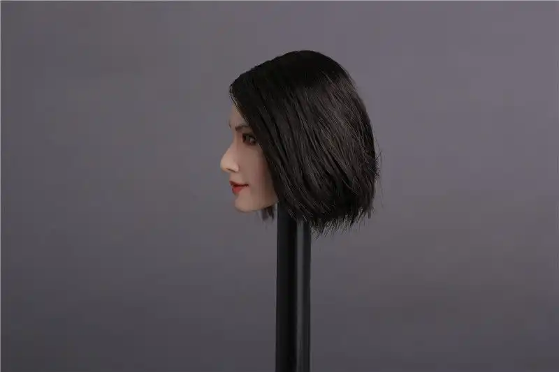 1 6 Asian Star Female Head Gc008 With Short Black Hair Model For