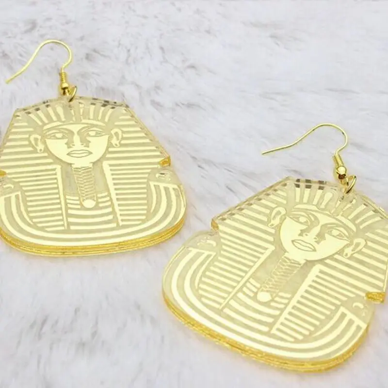 

European Fashion Hip Hop Jewelry Gold Acrylic Dangle Earrings For Women