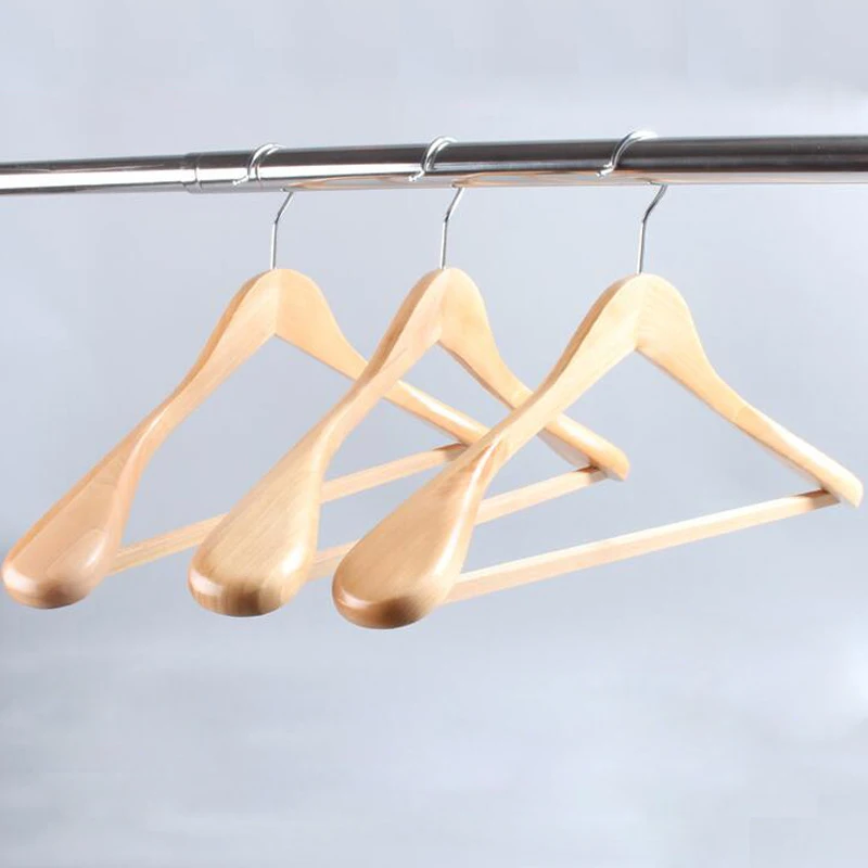 2pcs/lot wooden hangers for clothes rack wood coat suit hanger 45cmin