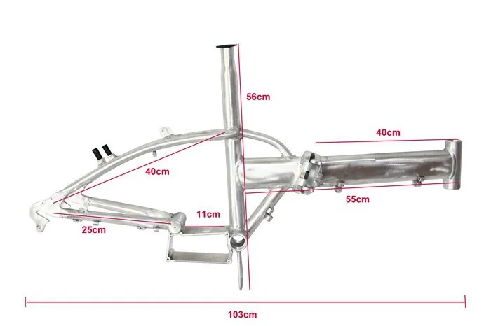 20 дюймов алюминиевый сплав складная рама электрического велосипеда/велосипедная Рама различные цвета выбор