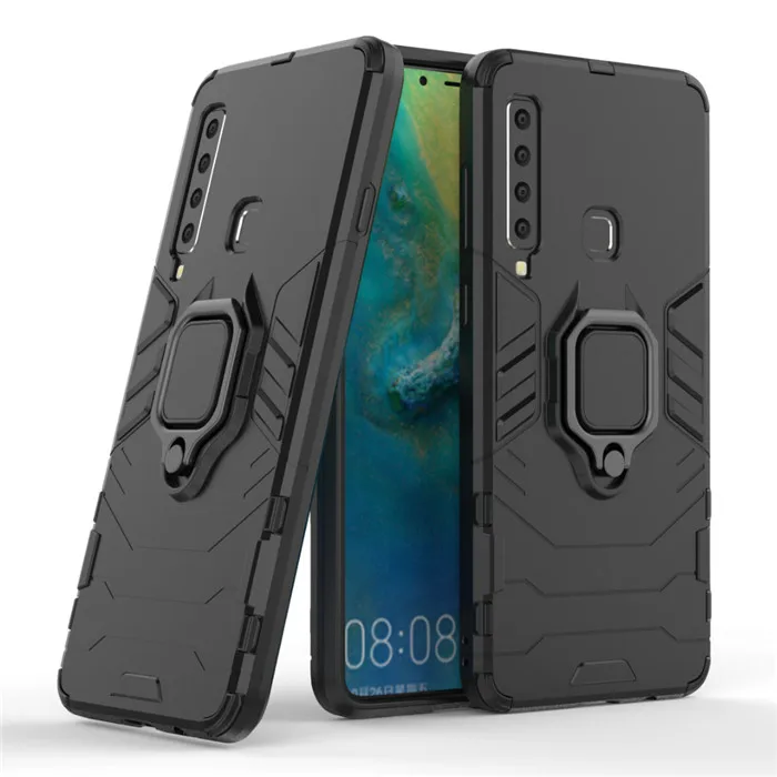 For Samsung Galaxy A9 2018 Case Rugged Armor Metal Finger Ring Back