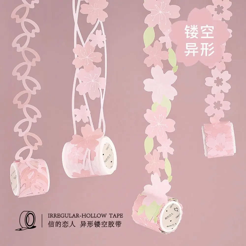 

Letter of Lovers Synthetic Paper Washi Tape Hollow Series Handbook Diary DIY Shaped Decorative Scrapbooking Diary Paper Stickers