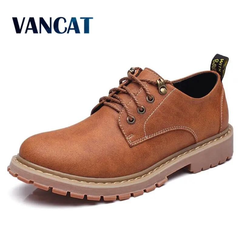 Prix VANCAT Haute Qualité En Cuir Véritable Hommes Chaussures Automne Hiver Travail et Chaussures De Sécurité De Mode Casual Hommes Chaussures En Cuir Mocassins