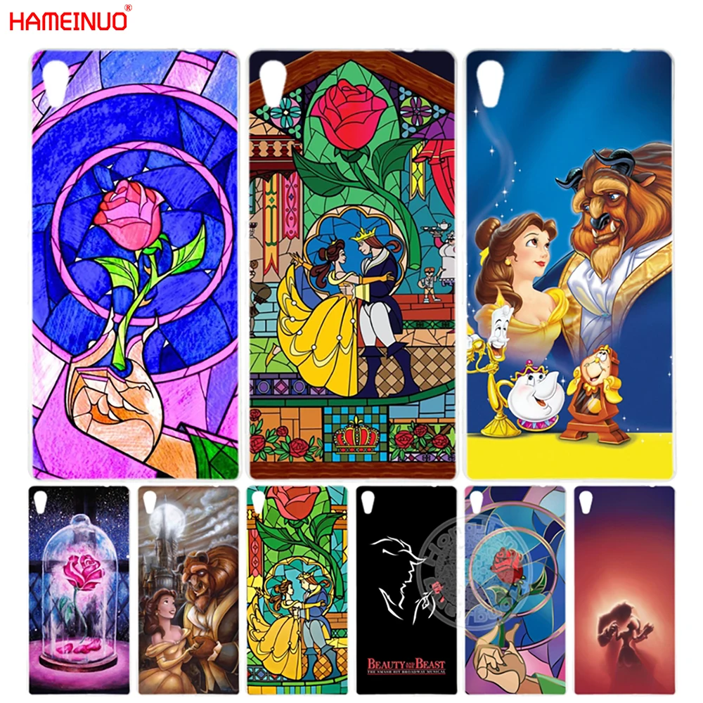 

HAMEINUO Beauty and the Beast Rose Cover phone Case for sony xperia C6 XA1 XA ULTRA X XP L1 X compact XR/XZ/XZS PREMIUM