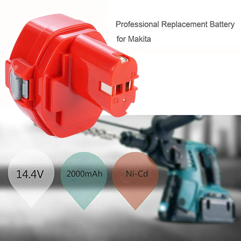 Günstig ELEOPTION 14,4 Volt 2000mAh NI CD Werkzeug Akku für MAKITA 14,4 V Batterie für Makita PA14, 1422,1420, 192600 1, 6281D, 6280D