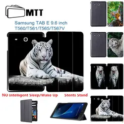 МТТ принт Тигр чехол для samsung Galaxy Tab E 9,6 T560 T561 9,6 ''планшет кожаный чехол защитная оболочка стенд книжный шкаф