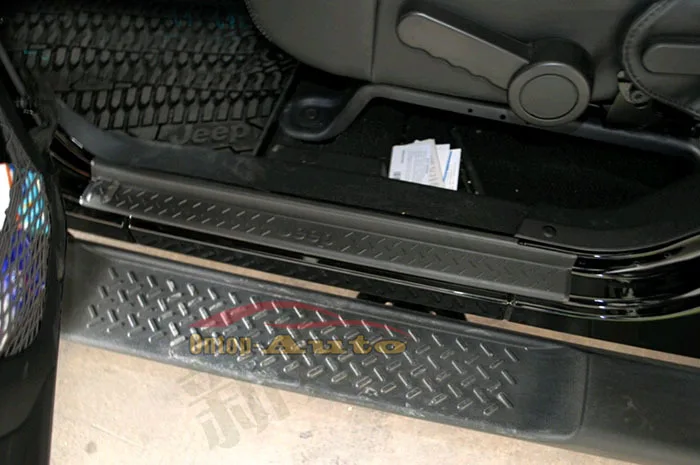 Черные противоскользящие накладки на пороги для Jeep Wrangler Unlimited JK 4 Door 2007 2015|guard