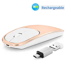 Мышь Raton Беспроводная тип-c Бесшумная USB перезаряжаемая оптическая геймерская компьютерная мышь для MacBook ноутбука ПК Sem Fio Inalambrico 19Feb1